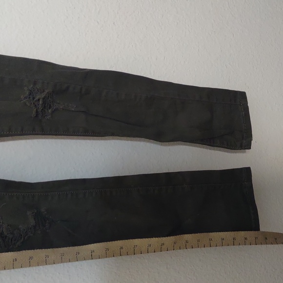 SLIGHTLY USED MACHINE POUR NEUF MODE DARK GREEN JEANS LOW RISE SIZE 28 - Picture 7 of 15